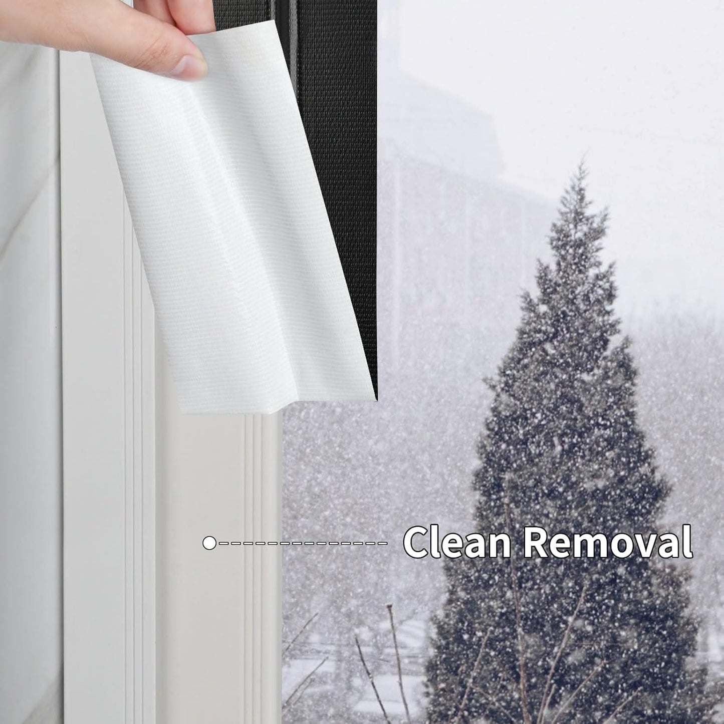 Cloth Duct Window Seal Strip Tape for Winter, 1.89in x 33FT, Weather Stripping Sealing Insulation Tape for Windows and Door, Easy Tear Sealer Draft Blocker Black