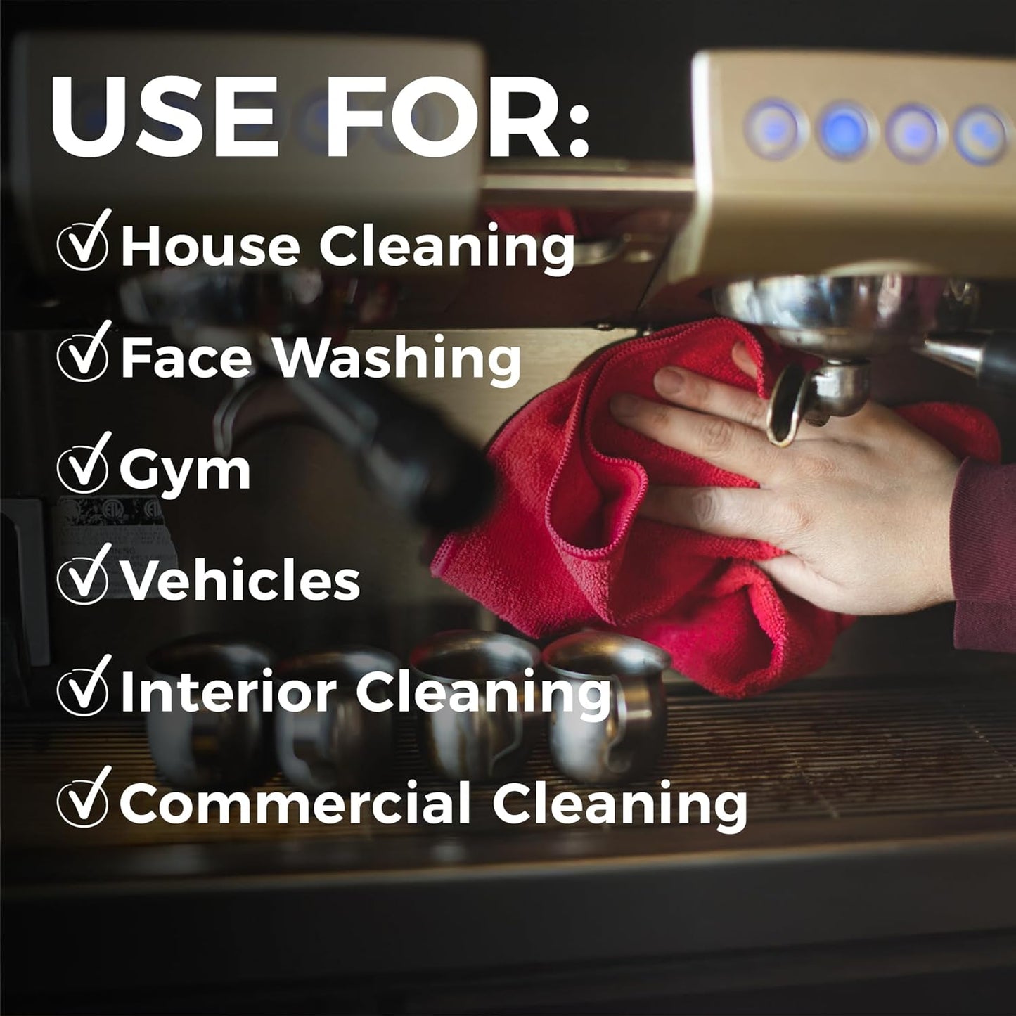 The Rag Company - All-Purpose Microfiber Terry Cleaning Towels - Commercial Grade, Highly Absorbent, Lint-Free, Streak-Free, Kitchens, Bathrooms, Offices, 300gsm, 14in x 14in, Midnight (12-Pack)