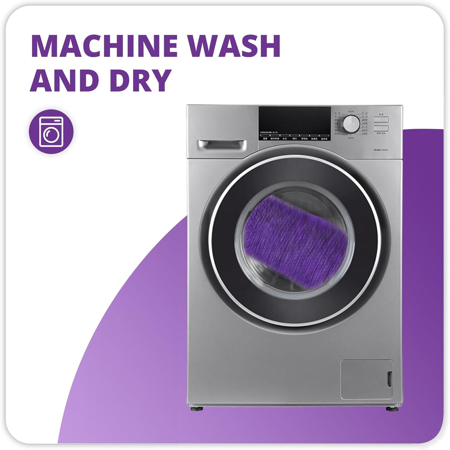 Toilet Rugs U Shaped Bathroom Rug,Machine Washable Non Slip Quick Dry Super Absorbent Ultra Thin Toilet Mats for Bathroom Toilet.Purple,1'8"x2'(20x24inch)