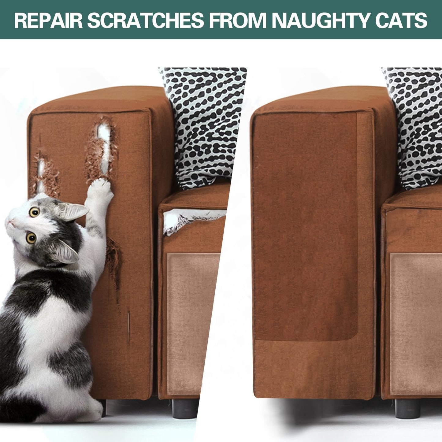 Azobur Couch Patch Repair Fabric,Microfiber Fabric, Self-Adhesive, for Sofa Repair and Upholstery, 2 Pieces, 9.5 x 11 inches (Light Gray)