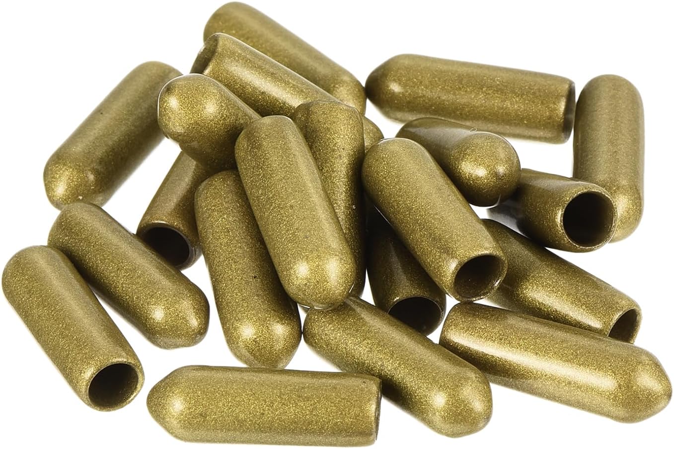 uxcell 20pcs Rubber End Caps 4.5mm ID Vinyl Round Tube Bolt Cap Cover Thread Protectors Gold