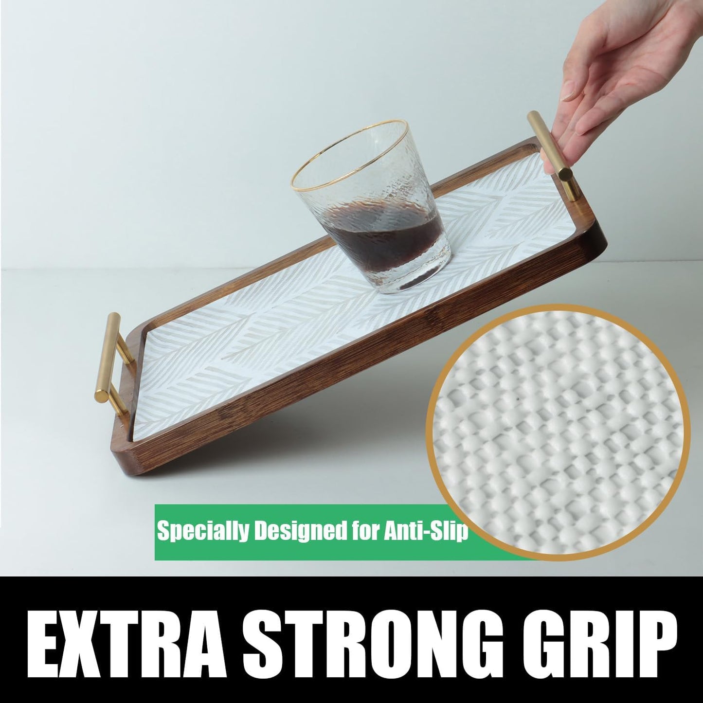 Shelf Liners for Kitchen Cabinets, 16IN x 20FT Non Adhesive and Strong Non-Slip Shelf Cabinet Drawer Liners for Kitchen Wire Fridge, Waterproof Shelf Drawer Liner,Easy to Clean