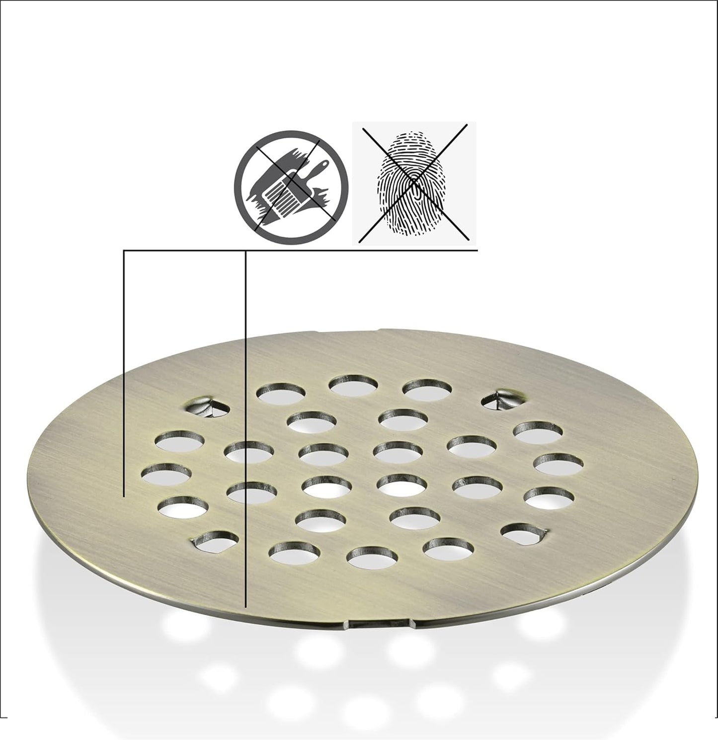 rrajj 4-1/4 (4.25) Inch(108mm) Round Snap-in Shower Floor Drain Cover Replacement Cover (Antique Bronze)