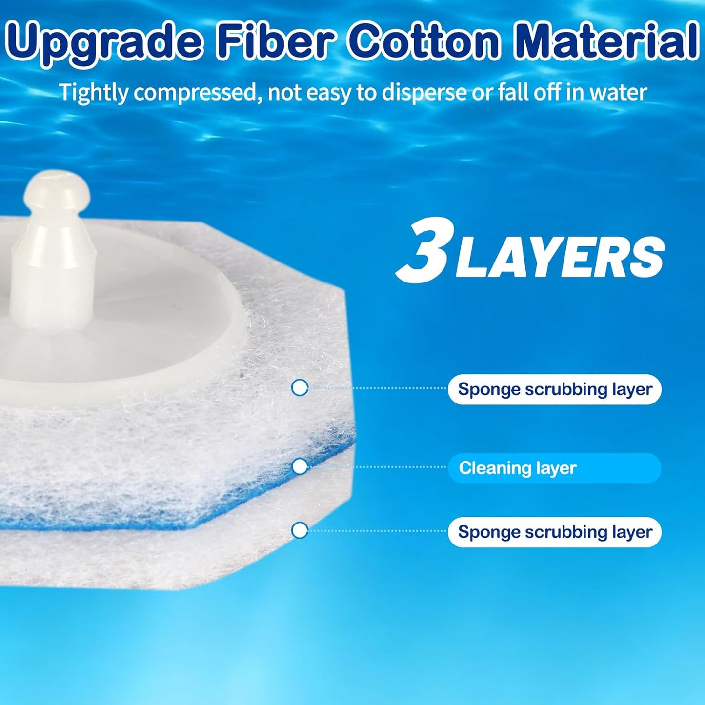 50 Count Disposable Toilet Wand Refills - Toilet Scrubber Refill with 5X Cleaning Power Toilet Bowl Cleaners, Bathroom Cleaning Supplies, No Falling Apart, Fresh Fragrance