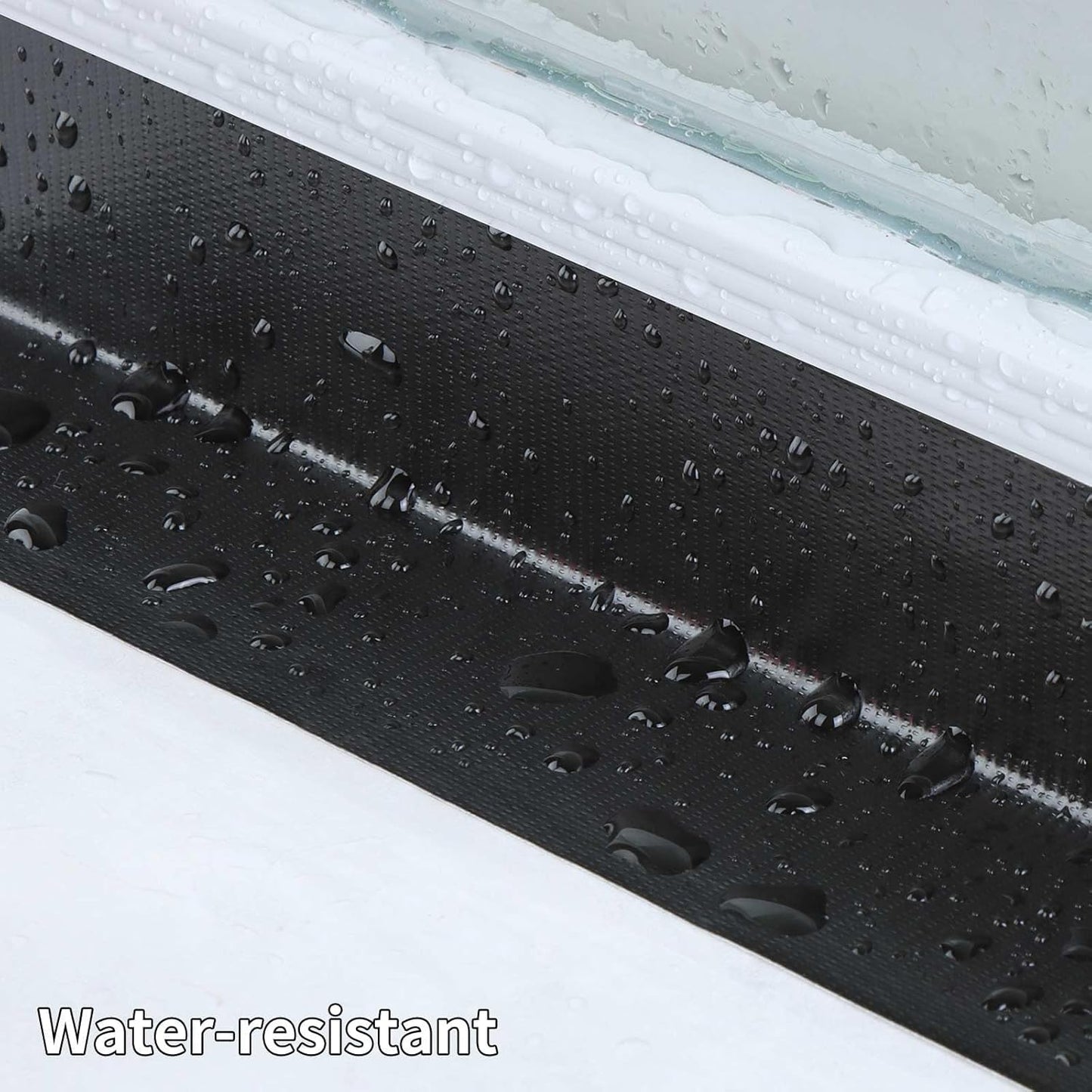 Cloth Duct Window Seal Strip Tape for Winter, 1.89in x 33FT, Weather Stripping Sealing Insulation Tape for Windows and Door, Easy Tear Sealer Draft Blocker Black