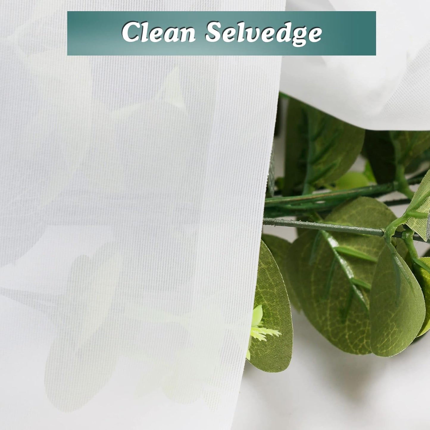 Chyhomenyc White Sheer Curtains 72 Inch Length 2 Panels, Light Filtering Top Dual Rod Pocket Voile Window Curtain Drapes for French Door, Bedroom Living and Children Room, Each 42W x 72L