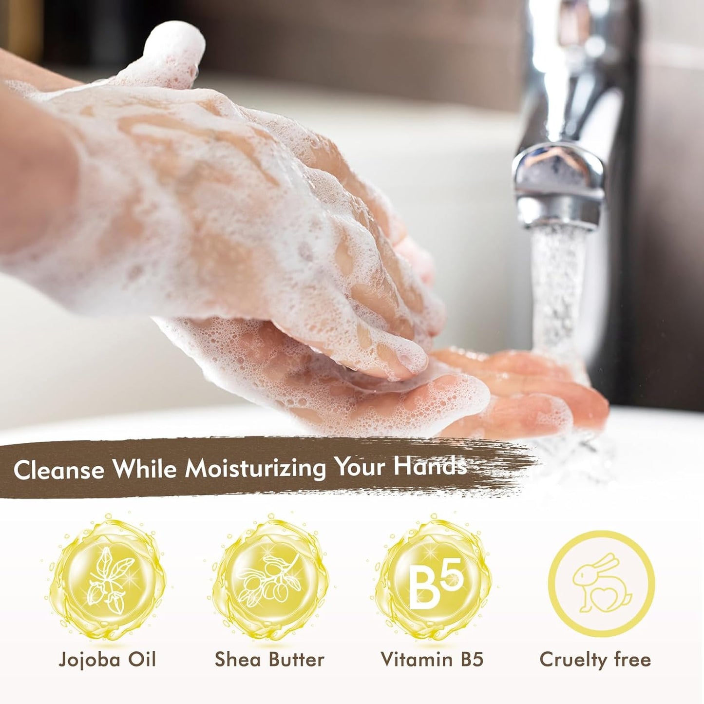 ROMIIE ZOI Lemon Scent Liquid Hand Soap Refills - Natural, Gentle & Moisturizing Formula - Family Size 3 Pack, Ideal for Liquid Soap Dispensers in Kitchen & Bathroom