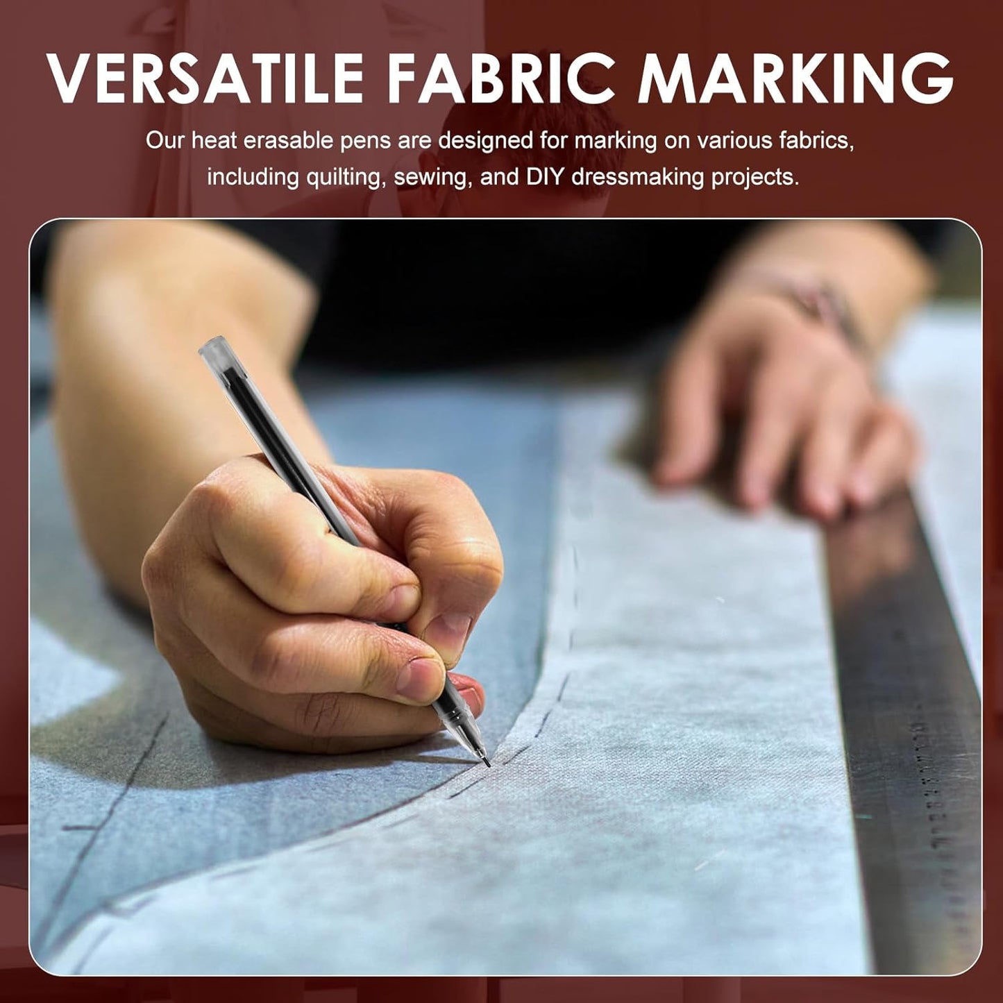 36pcs Heat Erasable Pens for Fabric, Assorted Colors, Fabric Pens for Sewing Erasable for Quilting Sewing DIY Dressmaking Fabrics Tailors Chalk