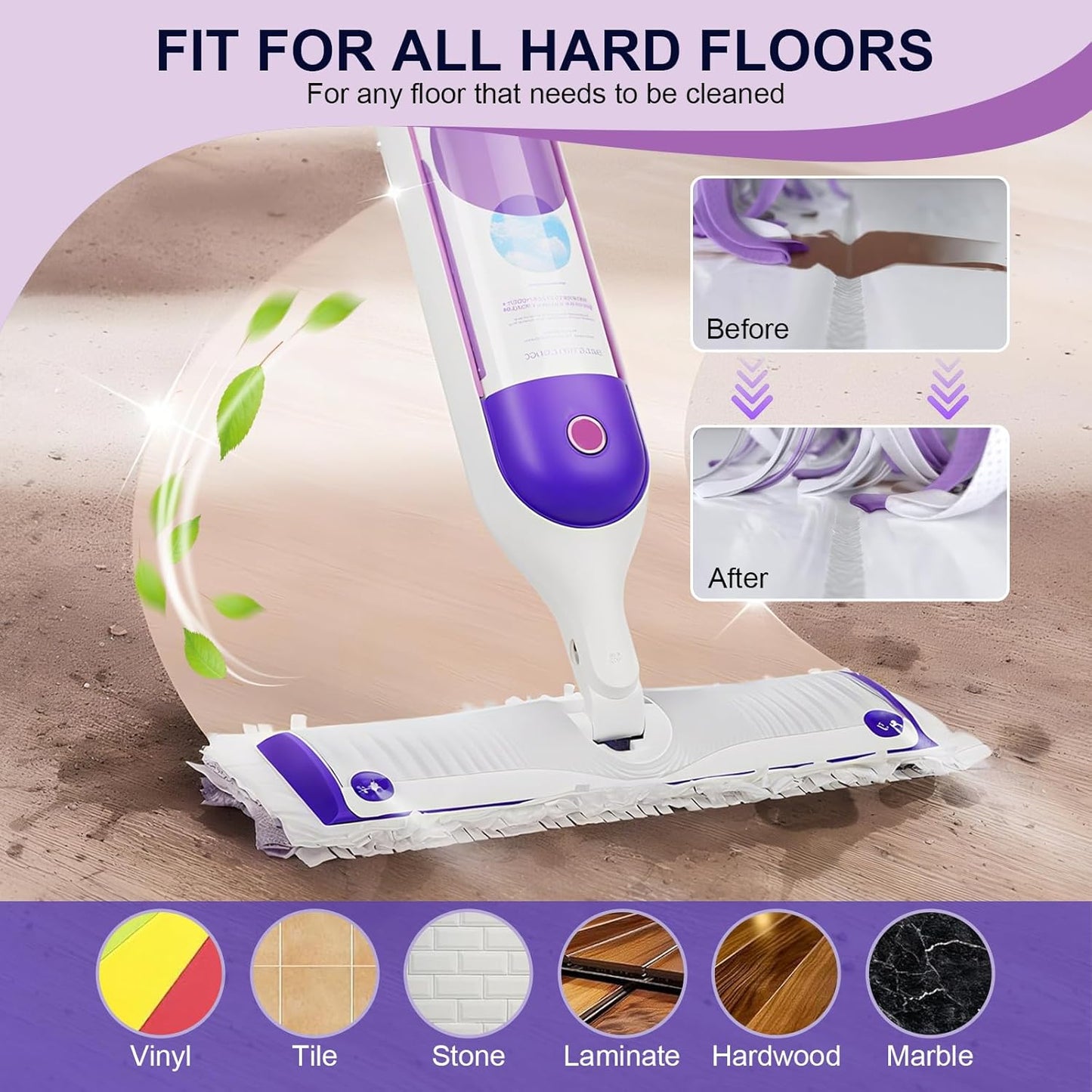 25 Pcs 5X Cleaning Power Mop Refills for Swiffer Power Mop, Unscented 14-Layer Thickened Disposable Mopping Pad Refills, for All Finished Floors