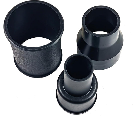 palart 3 Piece Vacuum Adapter Combo Kit Fits Wet Dry Vacuum Cleaners Connector Accessory, includes a 2-1/2 in. to 1-7/8 in. accessory adapter, a 1-7/8 in. to 1-1/4 in. and a hose-to-hose connector