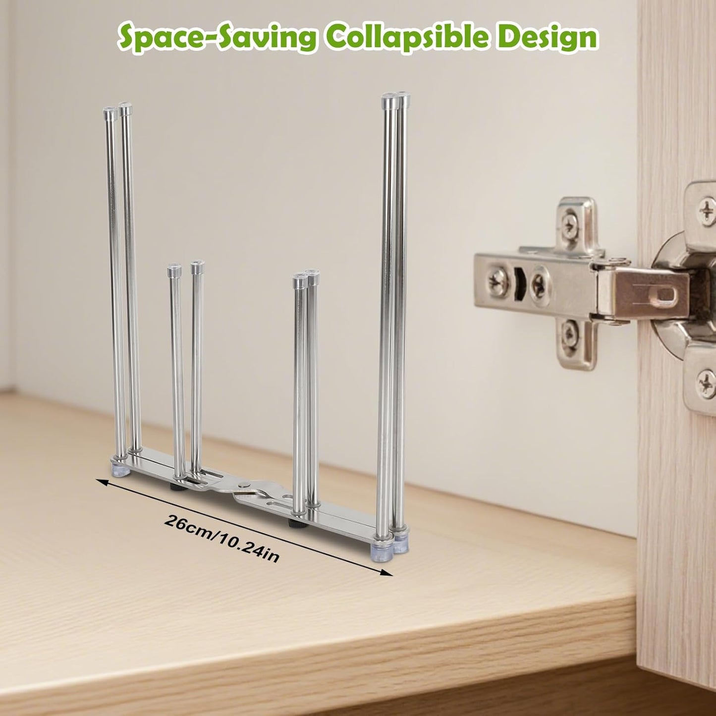 Plastic Bag Drying Holder, Bottle Drying Rack, Multifunctional Kitchen Grocery Bag Stand, Collapsible Cup Draining Rack for Wine Decanter, Mugs, Mason Jars, Water Bottle (10.63 Inches Height)