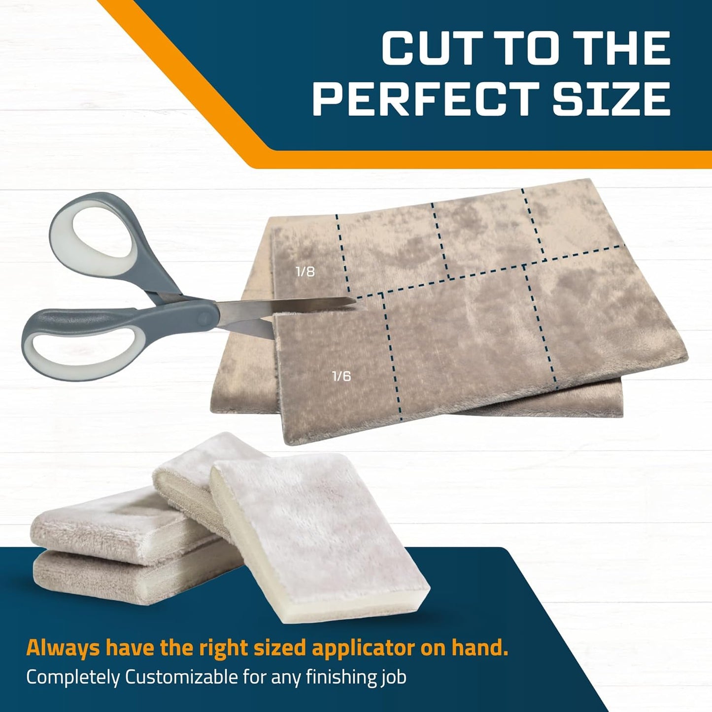 MāKRS Double Thick Stain Pad, Cut-to-Size Staining Pads, 1-Pack, Lint, Snag, Streak-Free Applicator, Micro Brush Material, Wood Stains and Oil Based Finishes, Easy to Use with Consistent Application