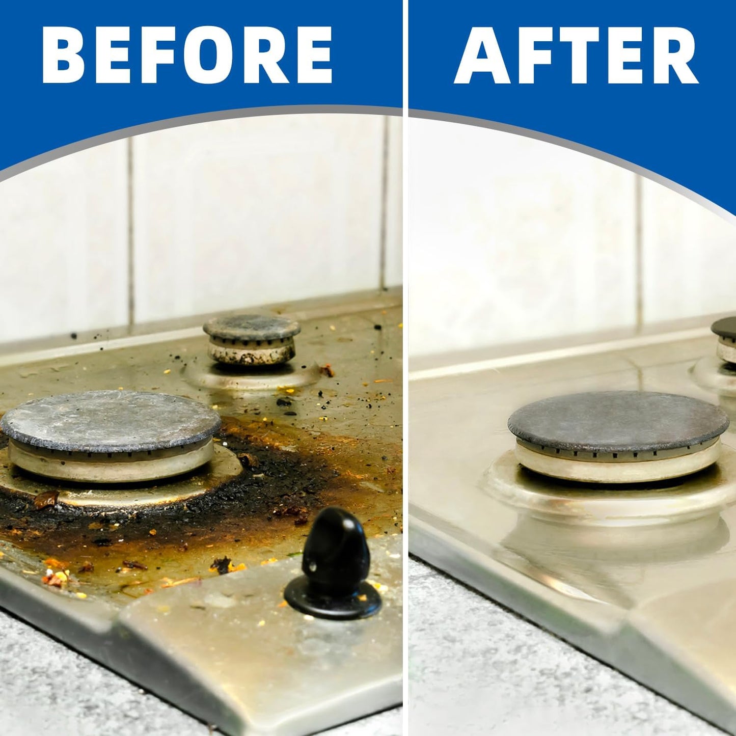 Glass Cooktop Cleaner Kit & Polish - 10 oz Stove Top Cleaner with Scrubbing Pad, Scraper & Microfiber Cloth - Removes Burnt-On Food, Tough Stains, No Scratches, Streak-Free Shine