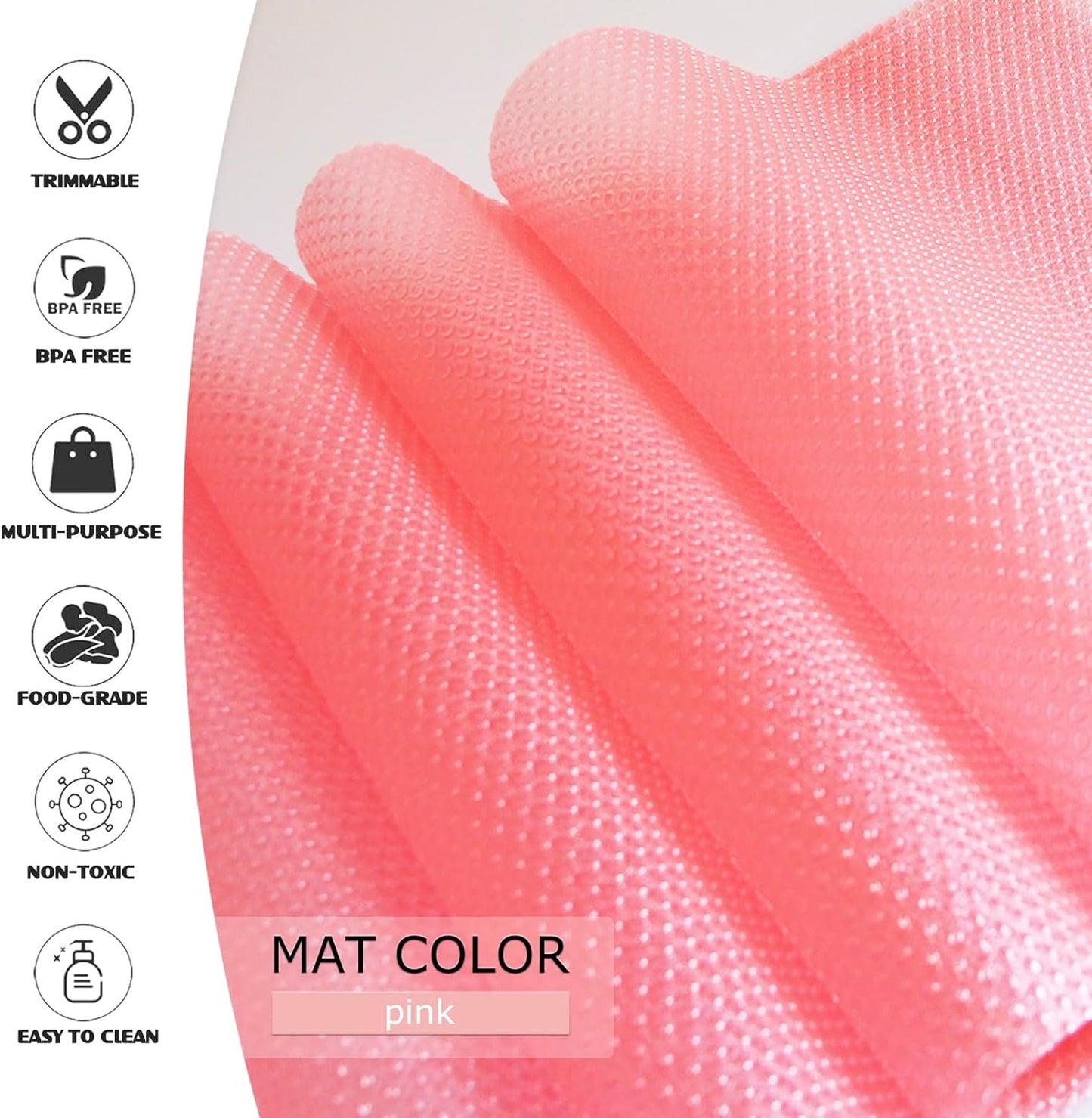 20Pcs Refrigerator Liners, Washable Fridge Liner Shelf Mats Refrigerator Pads for Cupboard Cabinet Drawer Home Kitchen Accessories Organization (Pink)