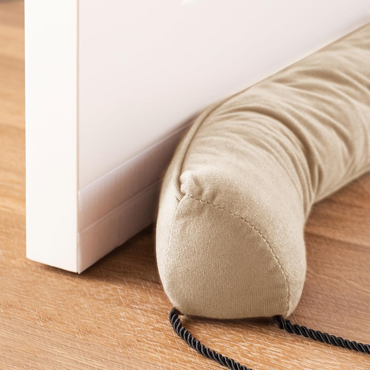 Sunolga 36" Door Draft Stopper Blocks Hot and Cold Air with Removable Washable Cover for Gaps Up to 3", All-Season Seal for Noise, Door Sweep for Bottom of Door and Window, Home Essentials, Beige