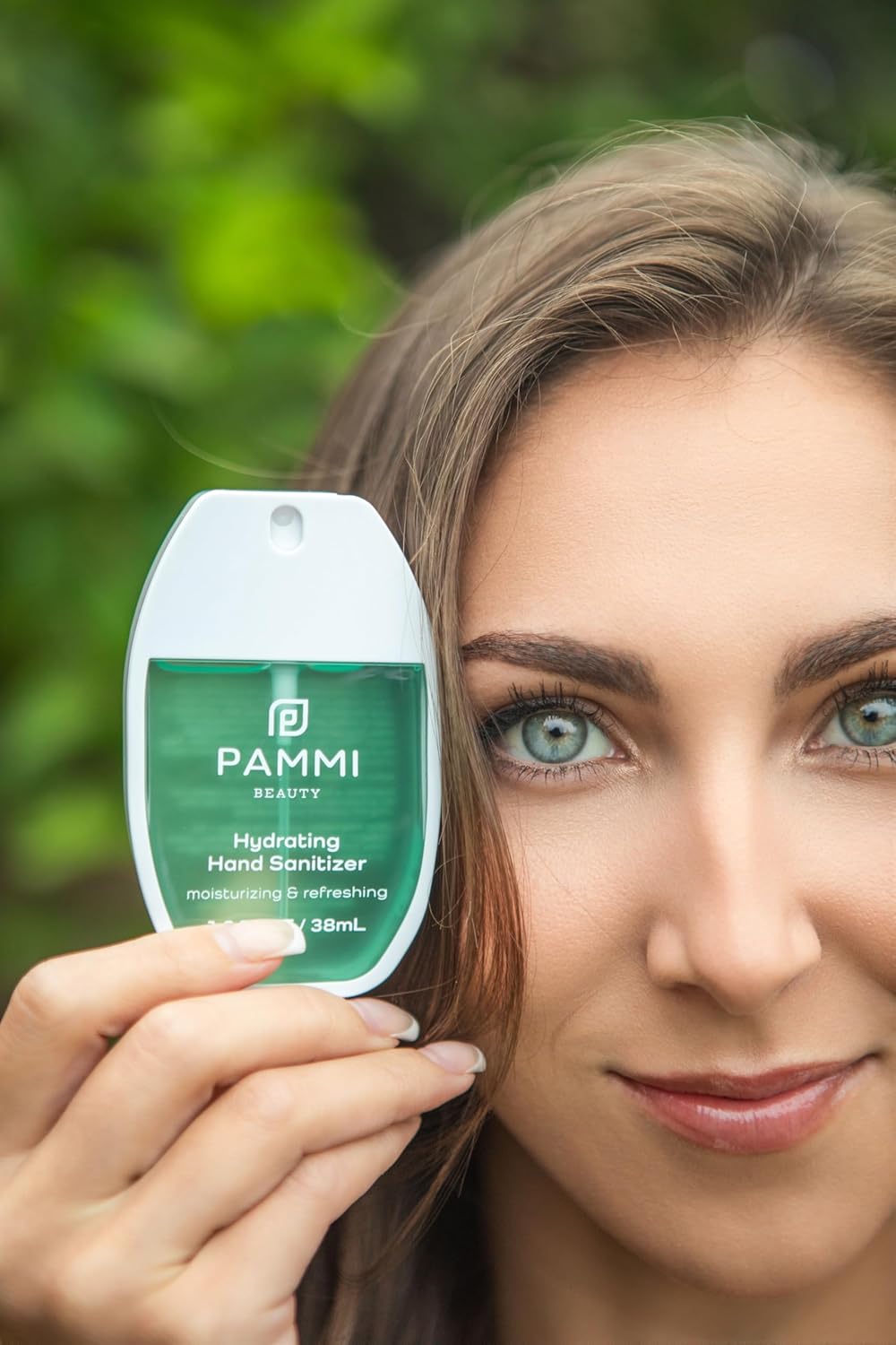 PAMMI Power Mist Hydrating Hand Sanitizer Spray, Portable Travel Size Pocket Hand Sanitizer, Scented Handsanitizer Mini Spray For Car - 600 Sprays (2 Packs (Aloevera, Guava))