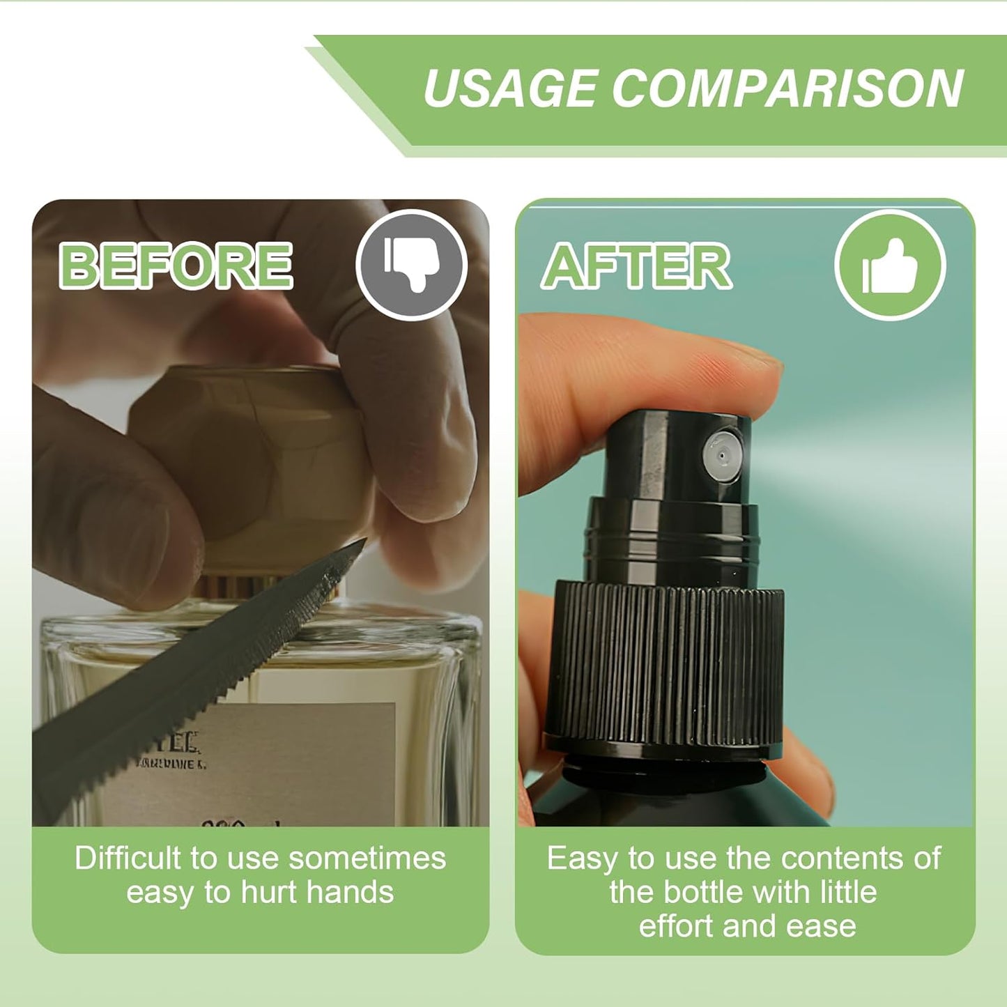 8Pcs Spray Nozzle for Bottles, Durabble Easy-to-use Spray Can nozzles, Spray Bottle Nozzle Replacement with Plastic Dip Tube for Cleaning Solutions (Black)