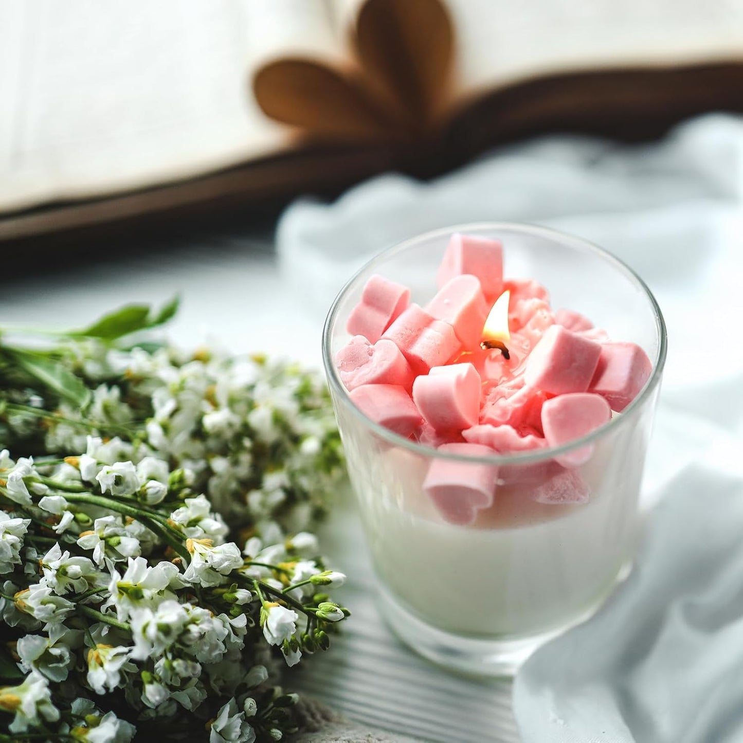 Thick Candle Jars for Making Candles 12 Pcs, 7 OZ Empty Jars with Wood Lids for Candle Making, Sample Container, Clear