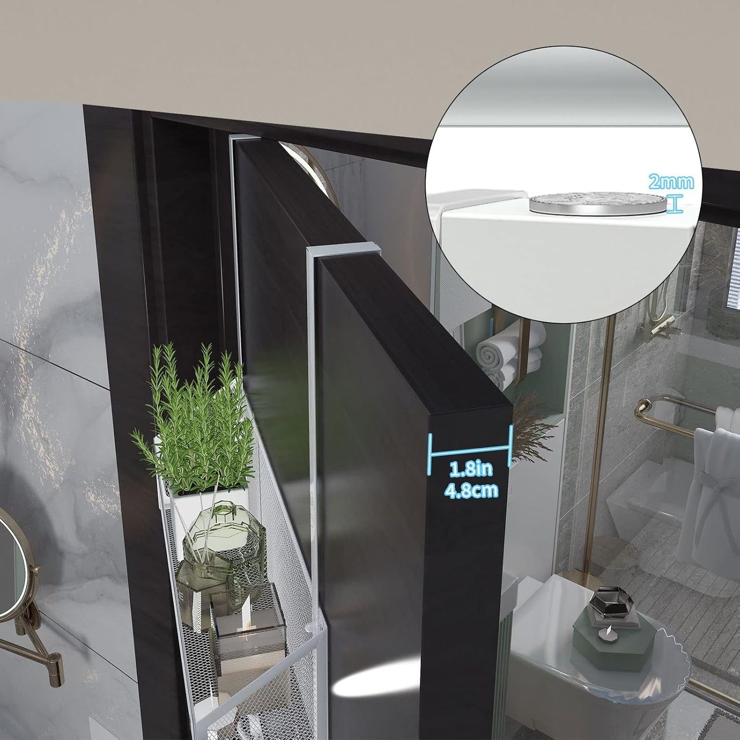 Over The Door Hooks Organizer, Coat Rack Over The Door Storage Hanger Towel Rack, Back of Door Storage Organizer for Bathroom,Bedroom,Kitchen,Office (White 2-Tier)