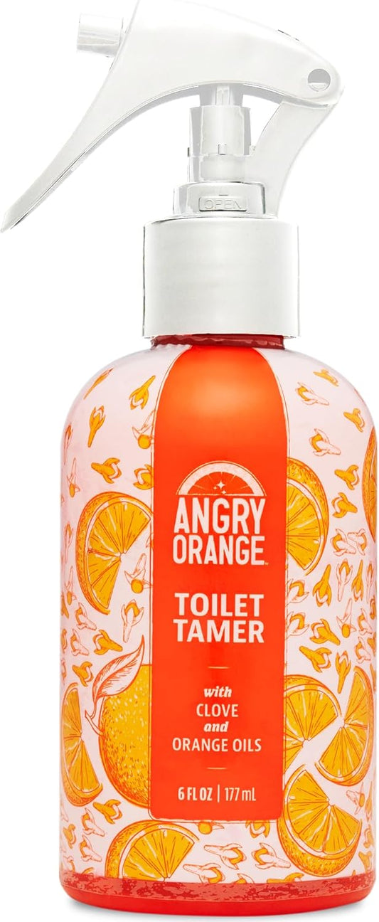 ANGRY ORANGE Toilet Tamer Bathroom Spray - Citrus Orange Spice - 6 oz