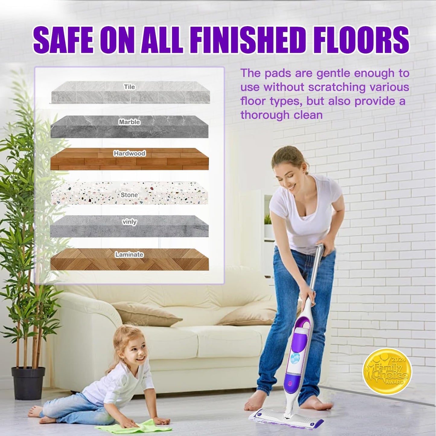 Power Mop Pads Refills for Swiffer PowerMop Multi-Surface Mopping Pad Disposable Replacement Mop Refill Pads Compatible with Swiffer PowerMop,Works Perfect on Almost and Surface,28 Count.