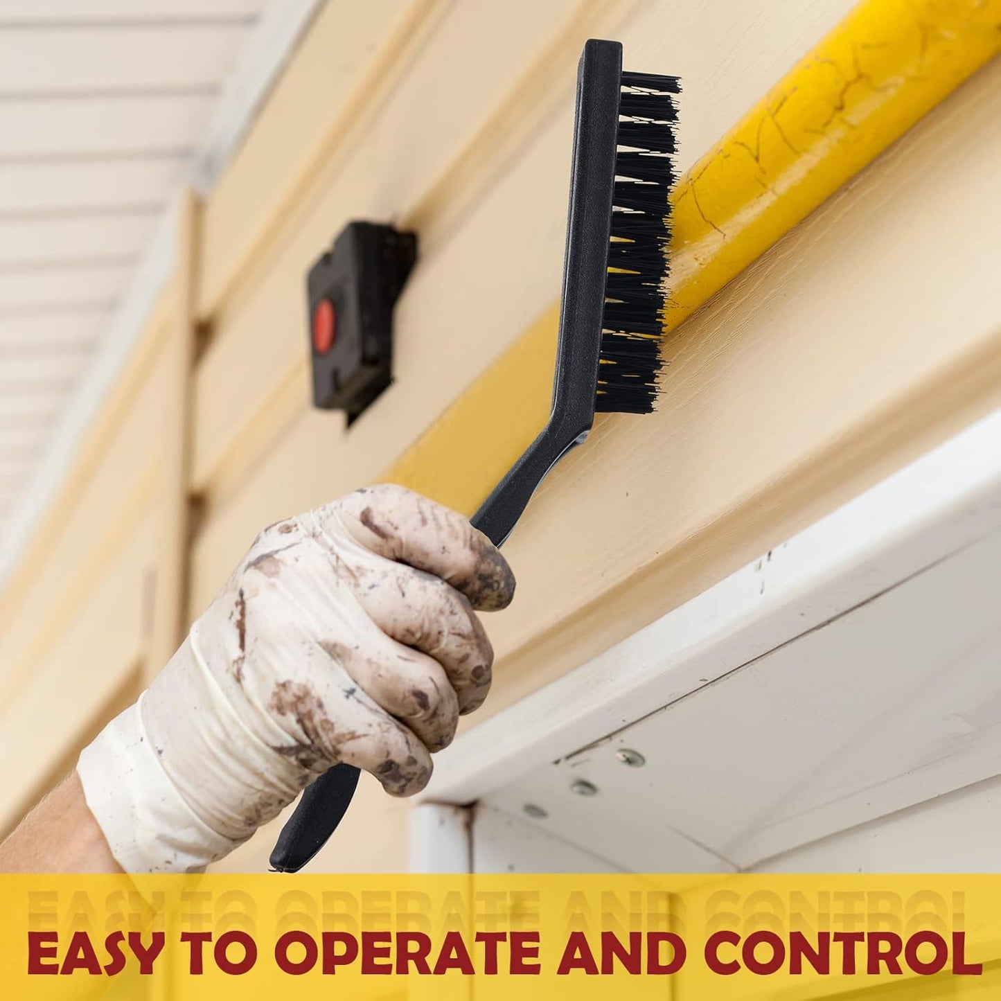 Sumind 60 Pcs Wire Cleaning Brush Set Nylon/ Stainless Steel/ Brass Metal Brush with Curved Handle Grip Paint Remover for Cleaning, Rust, Drill, Scrub, Grout Cleaner Tool (Red and Black)