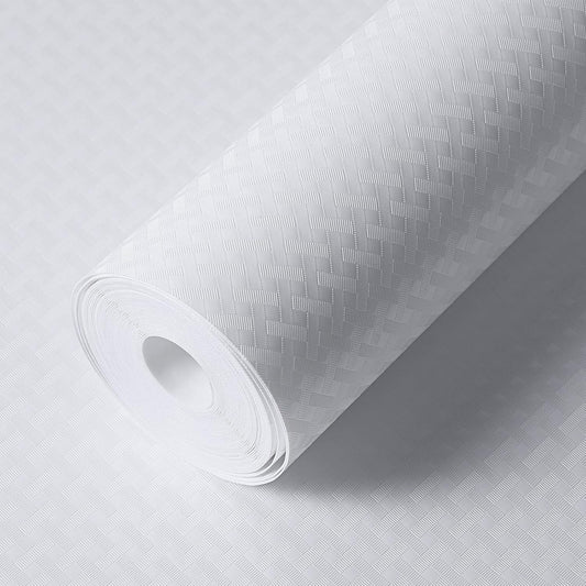 White Shelf Liner Kitchen Cabinet Liners Refrigerator Liners Waterproof & Oil-Proof Cupboard Liner Drawer Mats EVA Material Non Adhesive Fridge Liners 23.6 x 157.4 Inch