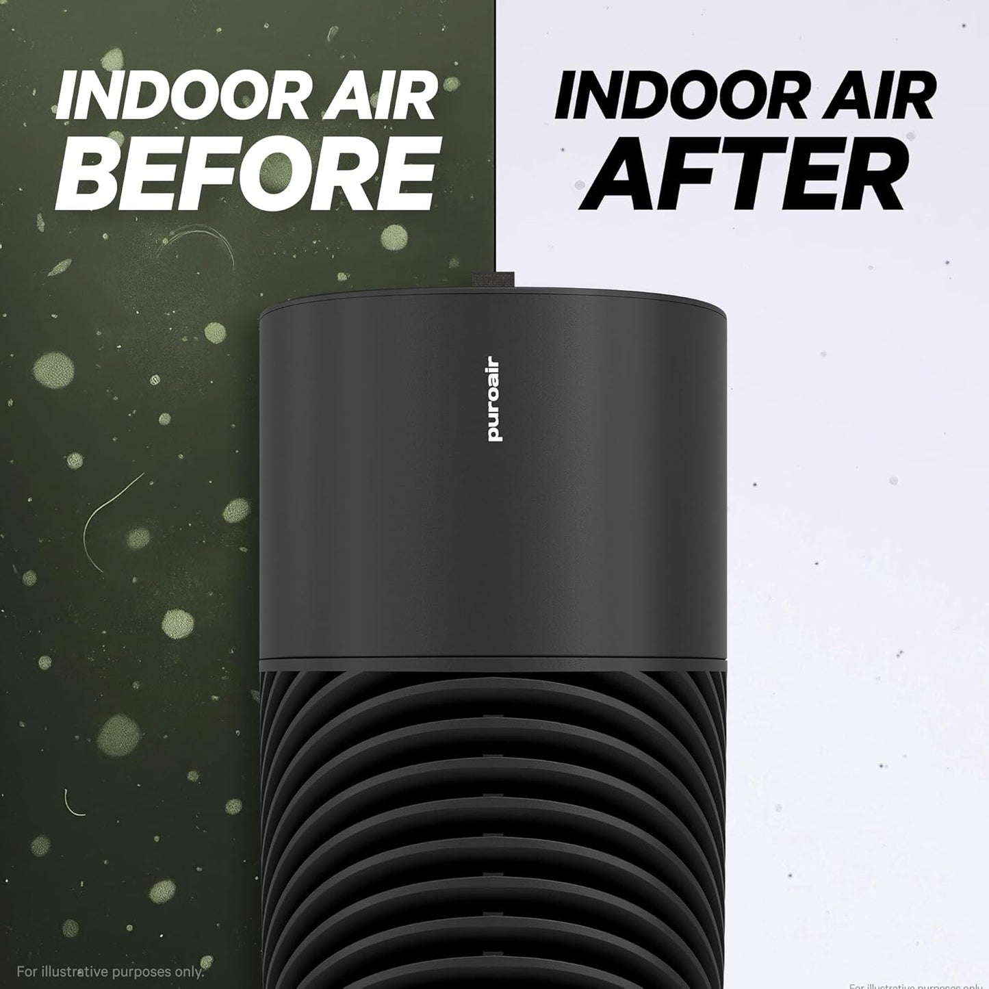 PuroAir 130i Smart Air Purifier for Home Large Rooms - Covers Up To 600 Sq Ft - Filters Up To 99.9% of Pollutants, Smoke, Pollen, Dust - Quiet Air Filter - Air Purifiers for Bedroom