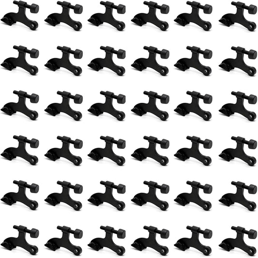 36Pack Hinge Pin Black Door Stopper, Adjustable Heavy Duty Hinge Pin Door Stop with Black Rubber Bumper Tips