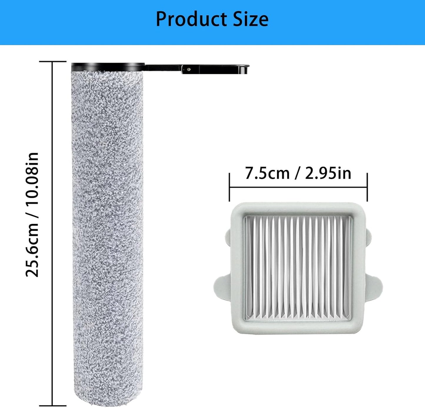 Soft Roller Brush for roboRock F25, F25LT, F25RT, F25ACE, F25ALT, F25ACECombo, F25 Combo, Cordless Wet Dry Vacuum Cleaner, Mop Vacuum Replacement Part Accessory Kit