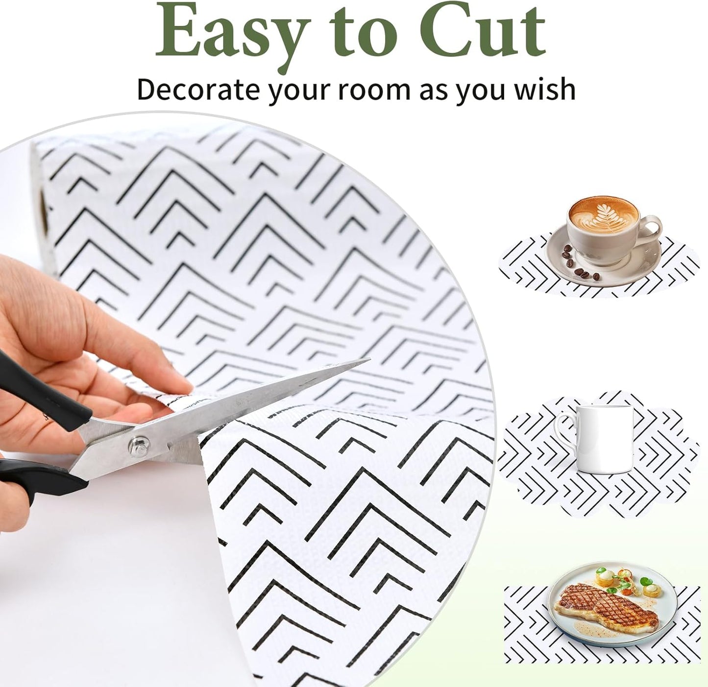 Shelf Liner for Kitchen Cabinets Non Adhesive Drawer Liner Non-Slip Thickened Shelf Liner Paper Strong Easy to Clean for Tool Box Refrigerator with Knife and Tape Measure, Black Arrow, 11.8 x 236.2 IN