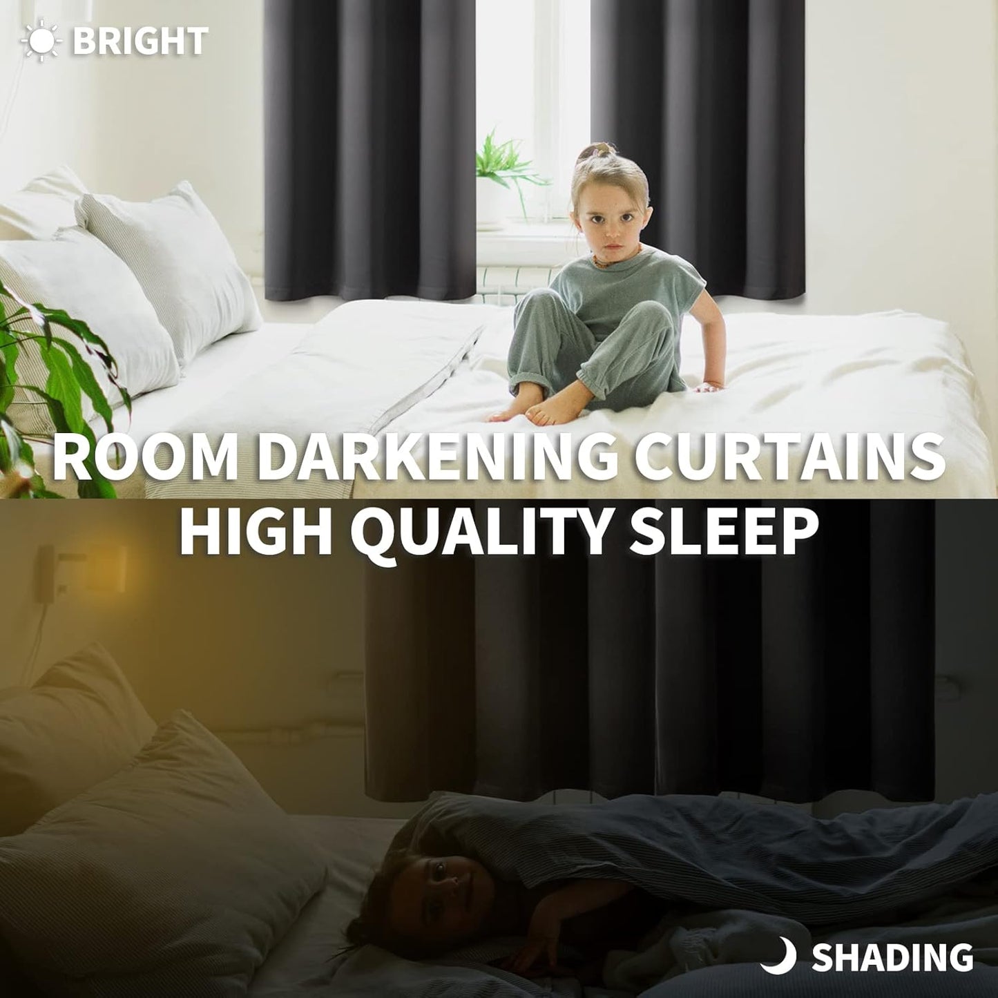 BGment Dark Grey Half Window Curtains 30 Inches Length for Kitchen Cafe Window - Rod Pocket Small Drapes Privacy Darkening for Bathroom Basement Rv Over Sink, 2 Panels, 29 x 30 Inch