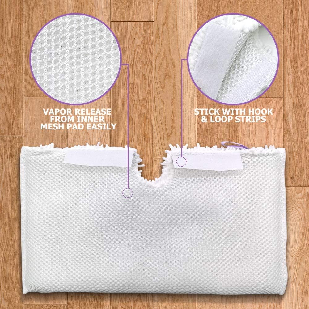 Replacement Steam Mop Pads for Shark Steam Mop Pads Compatible with S3500 Series S3501 S3601 S3550 S3901 S3801 SE450 S3801CO S3601D Steam Pocket Mop (6-Pack)
