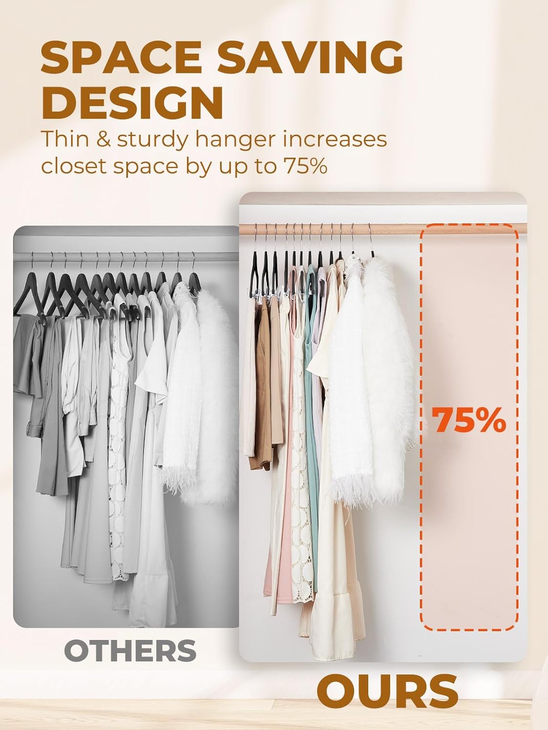 HOUSE DAY Velvet Skirt Hangers 72 Pack, Black Velvet Hanger with Adjustable Clips, Space Saving Slim Pant Hangers, Heavy Duty Non Slip Clip Hanger for Pants, Skirts, Shorts