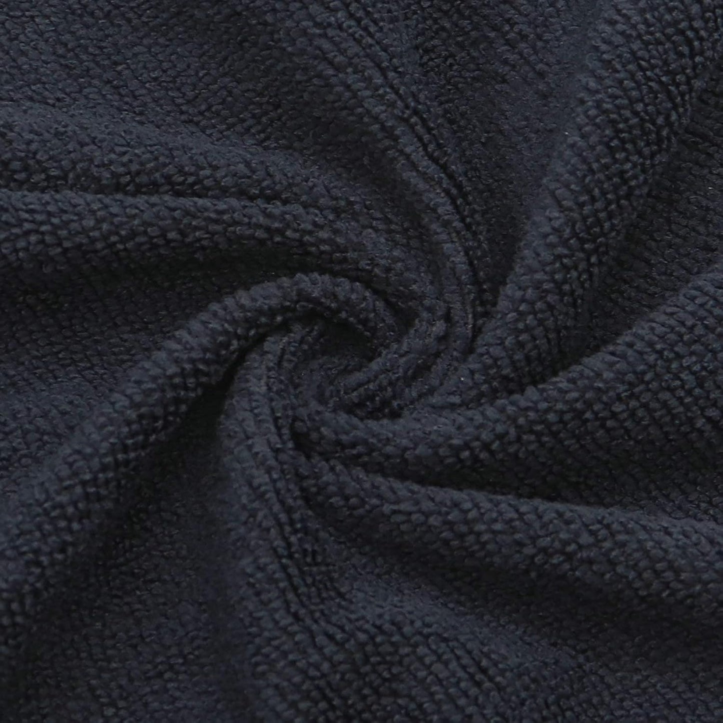 Microfiber Dish Cloths Fast Drying Kitchen Cleaning Cloth Dish Rags Dust Cloths Ultra Absorbent Lint Free Washcloths with Poly Scrub Side 12inch x 12inch 8 Pack (Black)