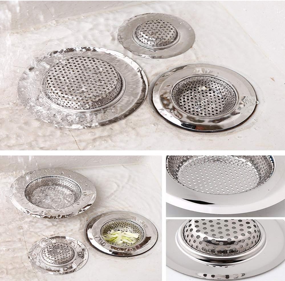 Hair Catcher Shower Drain(3 Pack), Bathtub Drain Cover, Sink Tub Drain Stopper, Sink Strainer for Kitchen and Bathroom, Hair Stopper for Bathtub Drain Cover Size from 2.13'' to 4.5''.