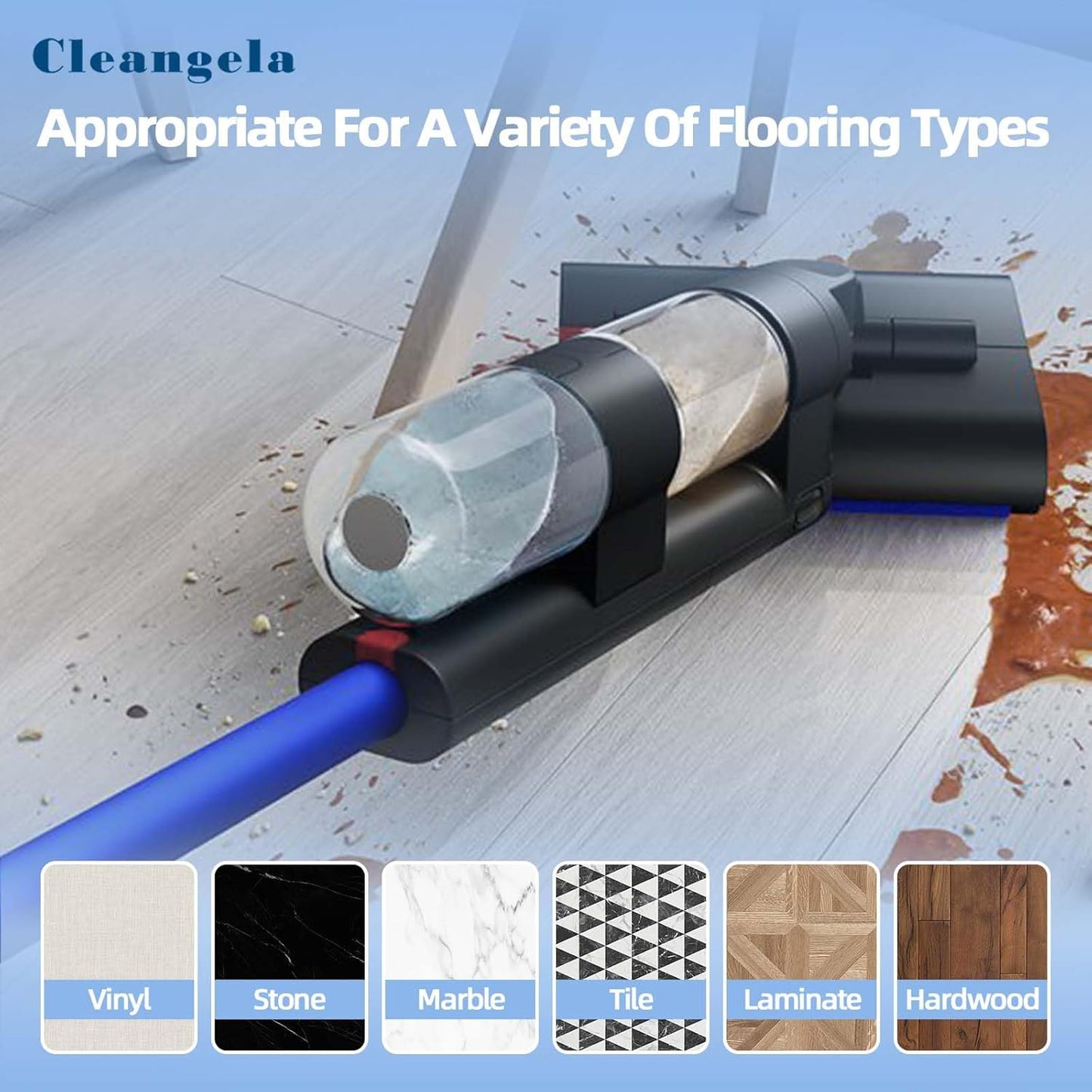 Wash G1 Roller Brush Replacement for Dyson Wash G1 Wet Cleaner Floor Scrubber Machine Vacuum Attachments Counter-Rotating Primary Rollers 2 Pack Highly Absorbent Microfiber Brush Rollers