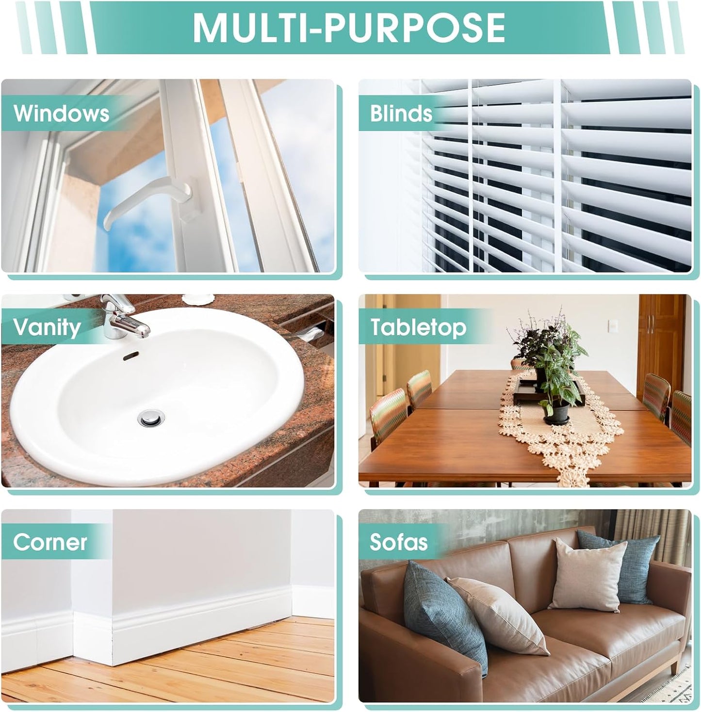 4 Pack Damp Dusting Sponge Duster, Grey Dust Cleaning Sponge, Reusable Household Cleaning Sponge Tool for Blinds, floorboards, Fan Blades, Vents, Glass, Railings, Mirrors