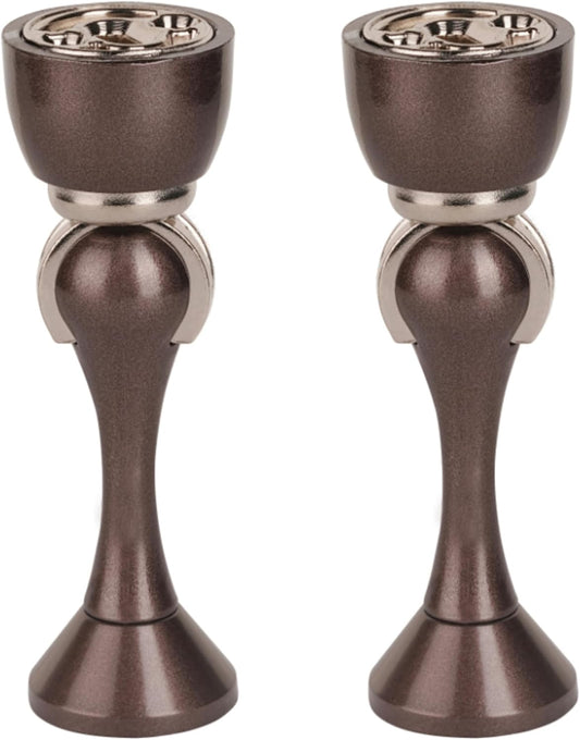 Magnetic Door Stop, Magnetic Door Catch, Door Holder, Door Stops, Wall Mounted, Floor Mounted, Door Banging Prevention (Brown, Small x 2pack)