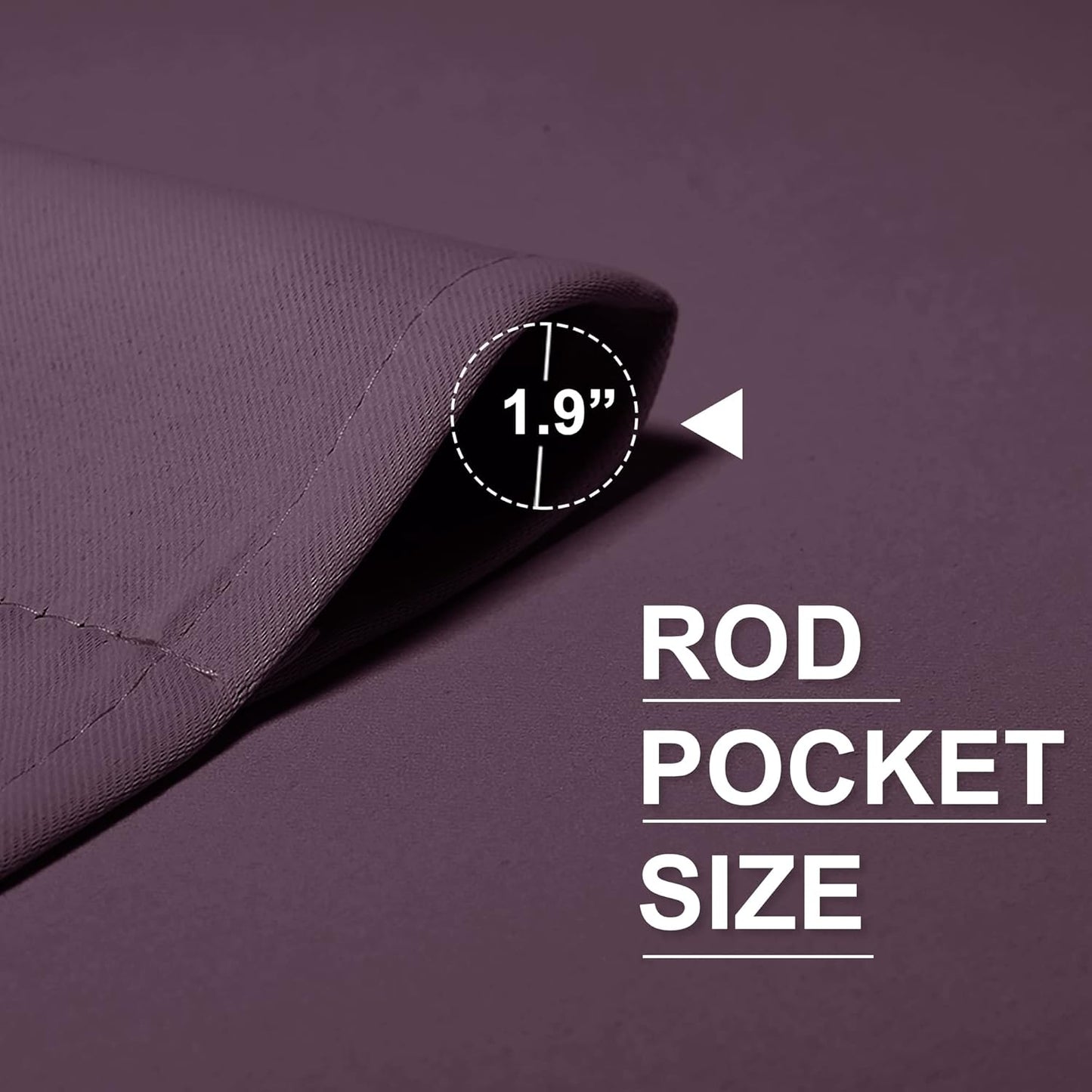 RYB HOME Bathroom Window Curtains - Blackout Curtains Small Window Short Drapes for Kitchen Bedroom Living Room Kids Nursery Room RV, W 42 x L 36 inch per Panel, Plum, 2 Pcs