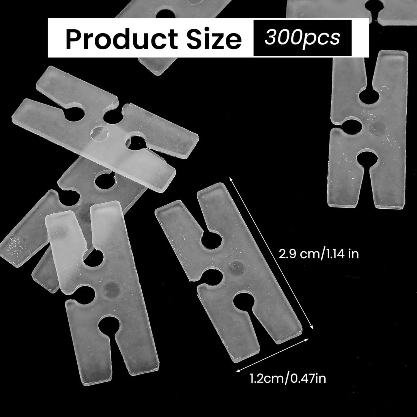 300 Pcs Balloon Ties Plastic Balloon Clips for Sealing, H Shape Bulk Balloons Tying Tool for Wedding Party Christmas Birthday Decoration, Fast Knot and Seal Balloons