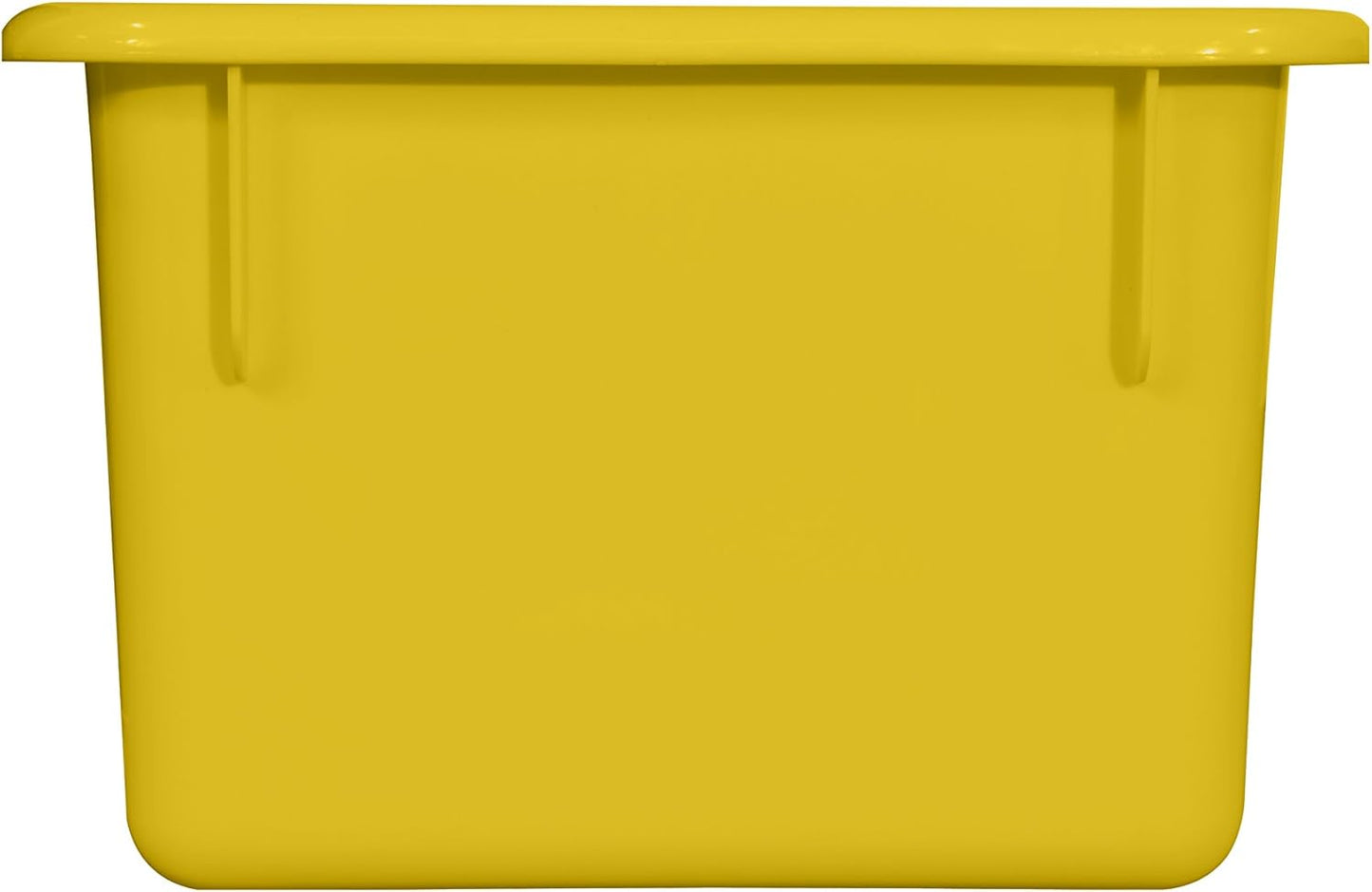 Wood Designs Cubby Storage Bin, Heavy Duty Plastic Containers for Kids Yellow Cubby Tray Set of 25