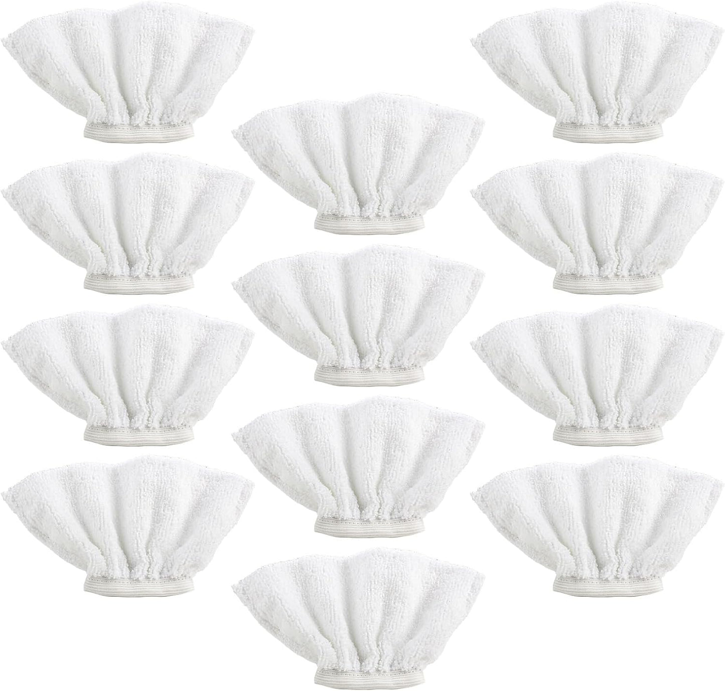 12 Pack Handheld Steam Cleaner Pads Replacement Bissell Steam Shot, Dupray, Comforday, PurSteam, Wagner, Spraytech, McCulloch Handheld Steam Cleaner Fabric Attachment, Universal Washable Steam Mop