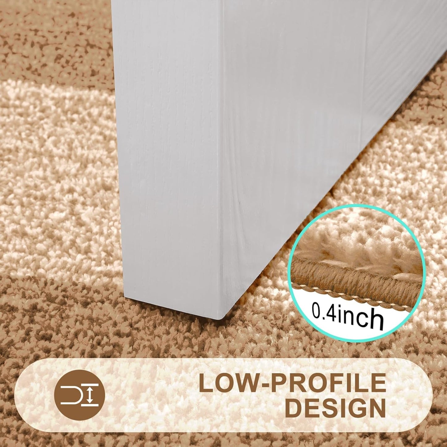 Kitinjoy Indoor Outdoor Door Mat, 59x36 Non-Slip Absorbent Dirt Trapper, Low-Profile Washable Inside Entrance Front Floor Mat, Sturdy Soft Entry Doormats for Entryway, Camel