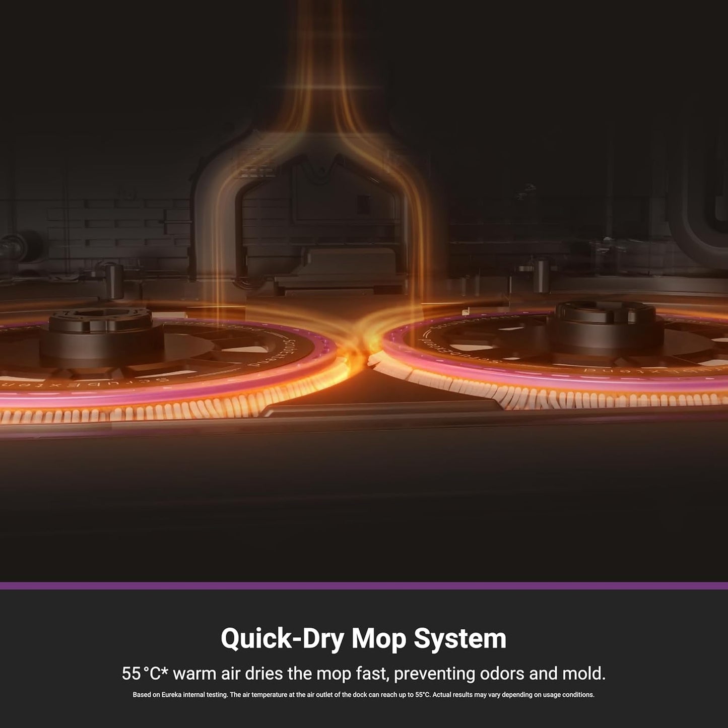 Eureka J15 Evo Ultra Self-Emptying Robot Vacuum Combo, 22,000 Pa Suction Auto Mop Lifting 131°F Hot Air Dry Scrub Extend Robotic Vacuum Cleaner