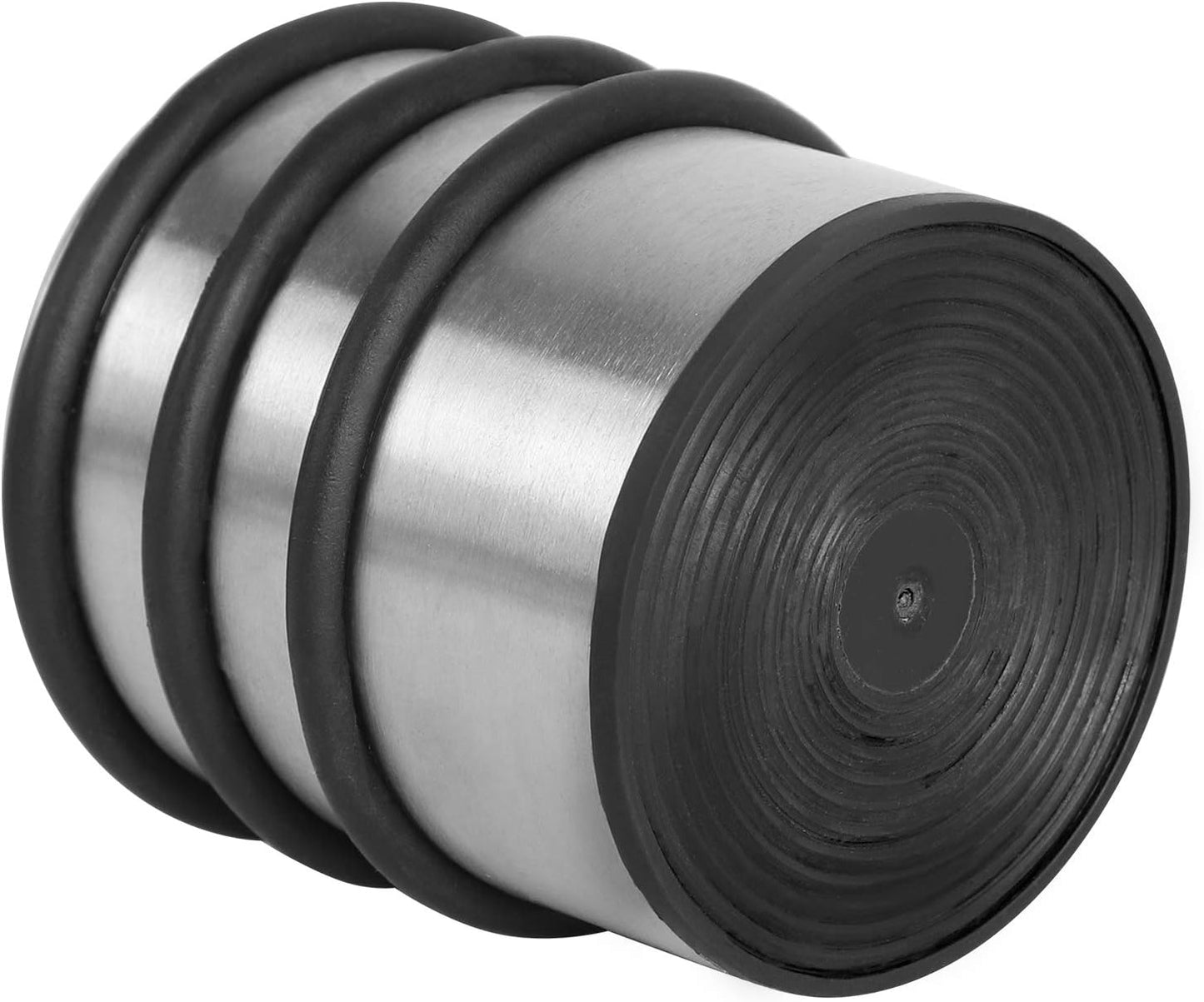 KINJOEK 2PCS Heavy Weight Door Stopper, No Drill Stainless Steel Door Stop with Protective Rubber Bands Door Wedge for Office, Home, Garage, Laundry Door