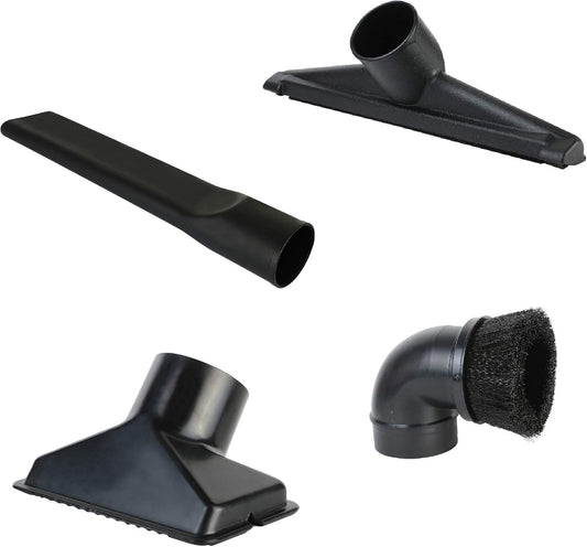 Shop Vac Accessories 2 1/2 inch Attachments (2.5 Wet Dry Vac Accessories - Floor Brush, Dust Brush, Crevice Tool, Utility Nozzle, for Shop Vac (4-Pack Attachments)