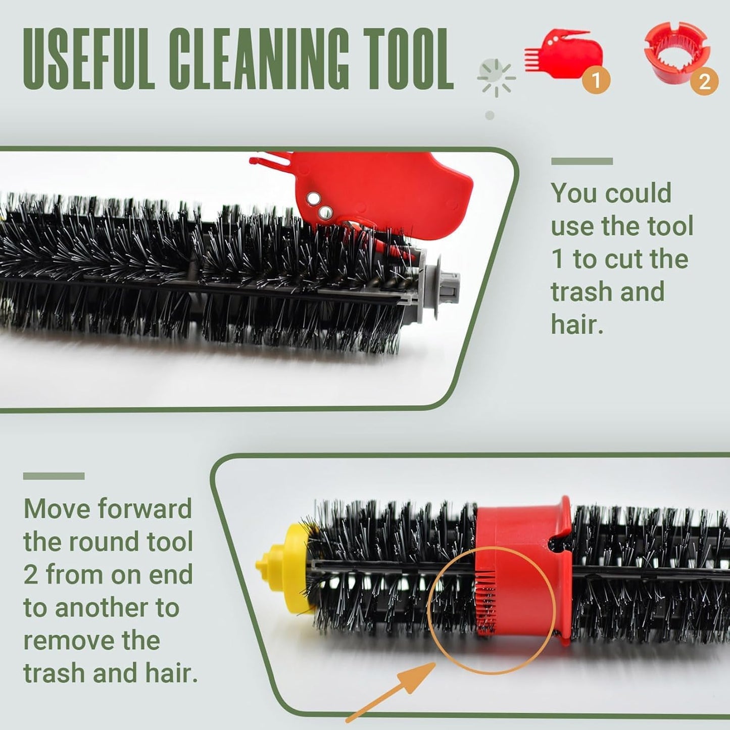 Replacement Parts Accessories Kit for iRobot Roomba 675 694 692 614 670 677 671 691 676 639 679 615 600 Series Robot Vacuum Attachment, 1 Bristle Brush, 6 Side Brush, 4 Filter