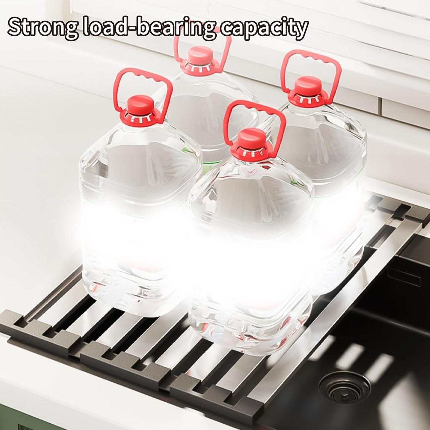 Foldable Dish Drying Rack, Over The Sink Dish Drying Rack ，Dish Drying mat，Dish Drying mats for Kitchen Counter，Stainless Steel Multifunctional mat (23.62×12.8in)