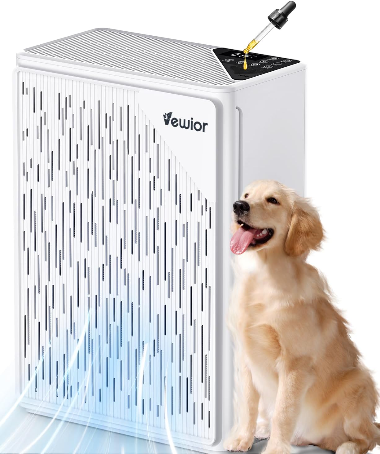 Air Purifiers for Home Large Room up to 2535ft², VEWIOR H13 True HEPA Air Cleaner for Bedroom with PM2.5 Display Air Quality Sensor, Fragrance Diffuser, Air Filter for Wildfire Smoke Pet Hair Dust